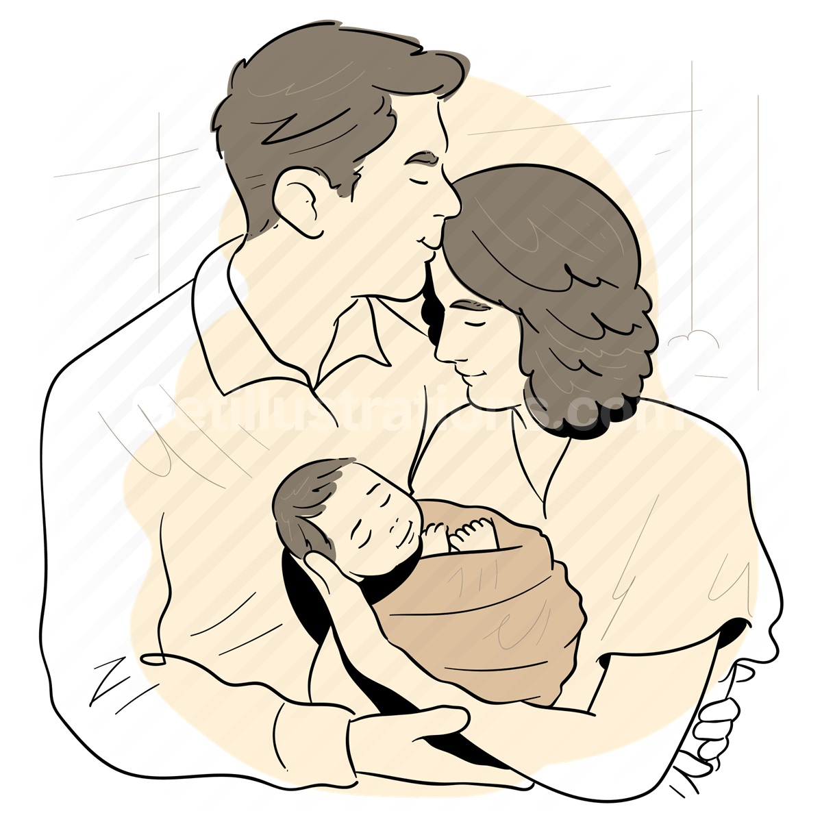 Family and Children illustration preview image